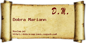 Dobra Mariann névjegykártya